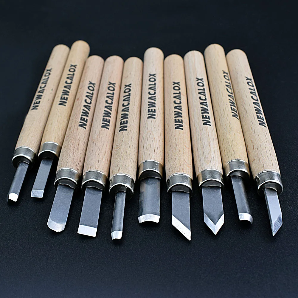 10pcs Woodcut Knife Scorper Wood Carving Tool Cutter Graver Engraving Nicking Scalpel DIY Scribing Woodworking Hobby