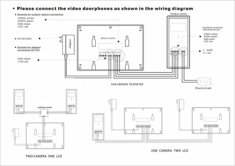 Us 118 88 7 Inch Wired Video Intercom Doorbell System Video Door Phone Night Vision Camera Video Intercom Doorphone Kit 2pcs Lcd Monitor Intercom