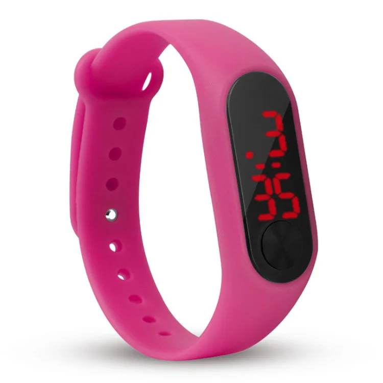 Новые светодио дный спортивные детские часы женские мужские PU электронные цифровые часы модный браслет наручные часы для мальчиков и