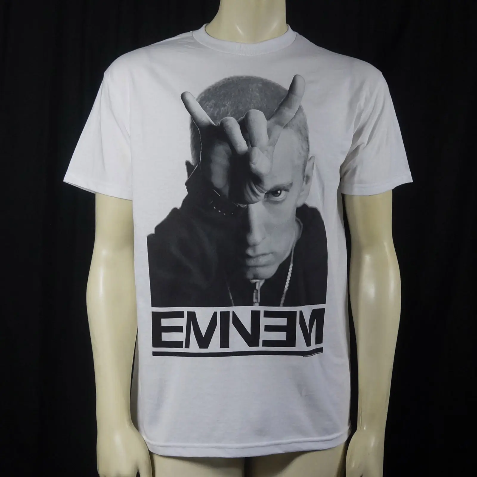 Authentic EMINEM Horns Logo Slim Shady T Shirt S M L XL 2XL NEWin T
