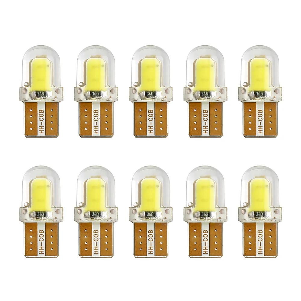 180LM 6500K практичный COB лампы 10x T10 194 168 W5W COB 8 SMD СВЕТОДИОДНЫЙ CANBUS яркая кварцевая белый лицензионный светильник лампочка