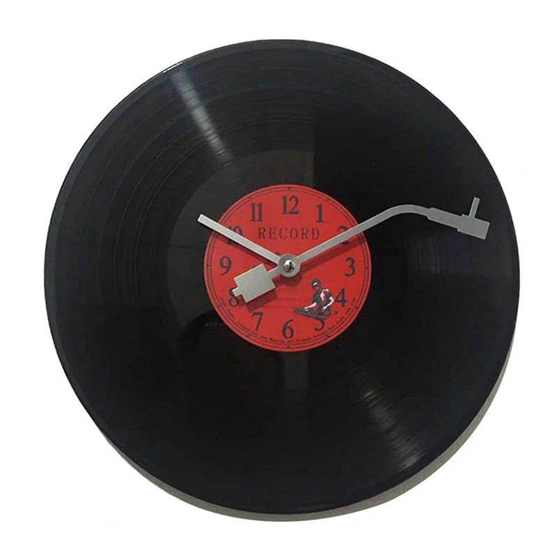 

Quartz Round Vintage wall clock modern design CD Black Vinyl Record Clock Duvar Saati Horloge Mural kitchen for Home Decoration