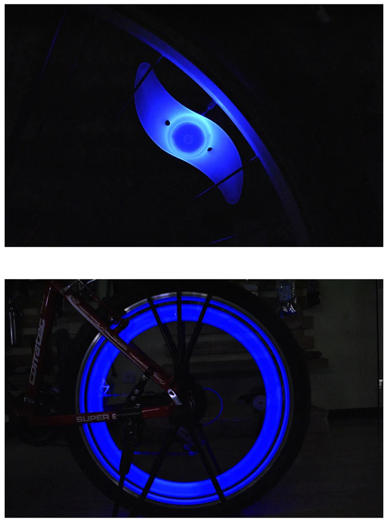 Cheap LED Light for Bicycle Spokes Cycling Bike Waterproof  Willow Wheel Wire Lights Bike Cycling Lamp 9