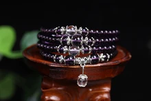 New Fashion 6mm 108pcs Beads Natural Crystal Bracelet Brazic Prayer Beads Muti-Layer Rosary Mala Bracelet for Mediatation
