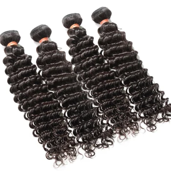 Luvin Deep Wave 28 30 40 inch 3 4 Bundles With 5x5 Lace Closure 13x4 Frontal Brazilian Human Hair Weave Curly Remy Water Wave 2
