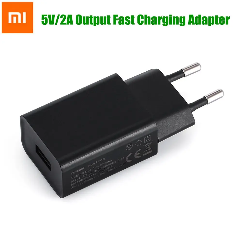 Оригинальный Xiaomi ABS 5 В/2A Выход Быстрая Зарядка адаптер Quick Charge ЕС Plug Мощность
