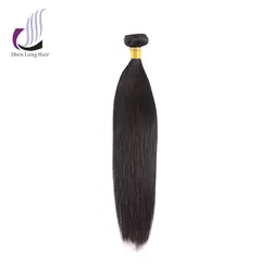 SHEN длинные бразильские прямые волосы Weave Связки 100% натуральные волосы 1 шт. натуральный не волосы remy Расширения 3 или 4 пучки можно купить