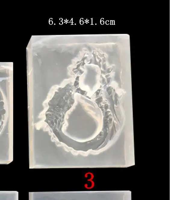 1 шт. резной нефритовый кулон жидкий силикон Плесень DIY Смола ювелирные изделия подвески, ожерелья плесень смолы формы для ювелирных изделий - Цвет: 3