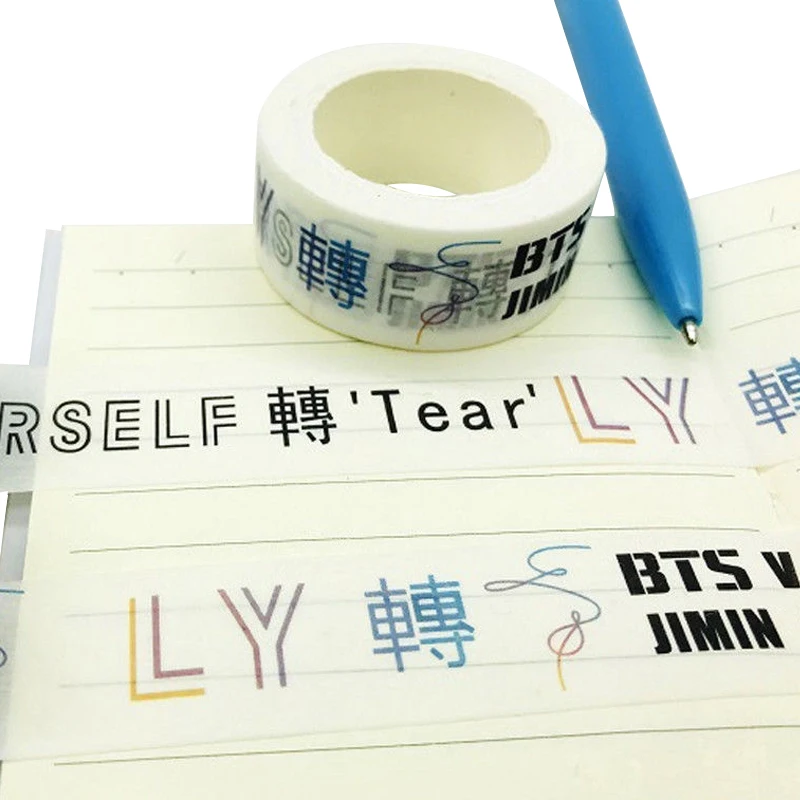 SGDOLL Kpop Bangtan Boys BTS LOVE YOURSELF Tear Maksing Washi Tape Scrapbook Stickers