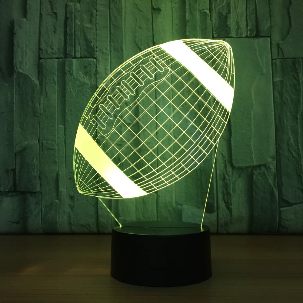 

American Football Lamp 3d Led Touch Sensor Children's Night Light Bed Room Atmosphere Drop Shipping Holiday Gift Bedside Lamp