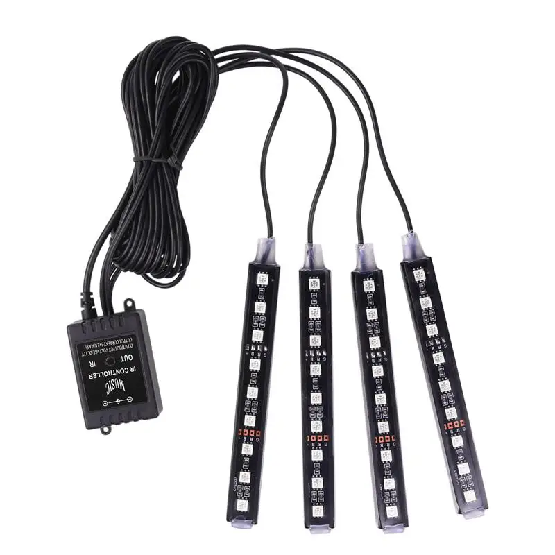 4 шт. 12 в 5050SMD автомобильный пульт дистанционного управления декоративная гибкая