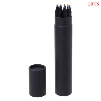 

12 Colors Wooden Drawing Charcoal Pencils Painting Crayon Sketching Pen Non-toxic Art Supplies