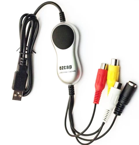 Дешево Ezcap font b USB b font 2,0 видеозахвата V8 Hi8 DVD VHS адаптер DVR рекордер конвертер аналоговый видео аудио в цифровой для Windows 10 8,1 7
