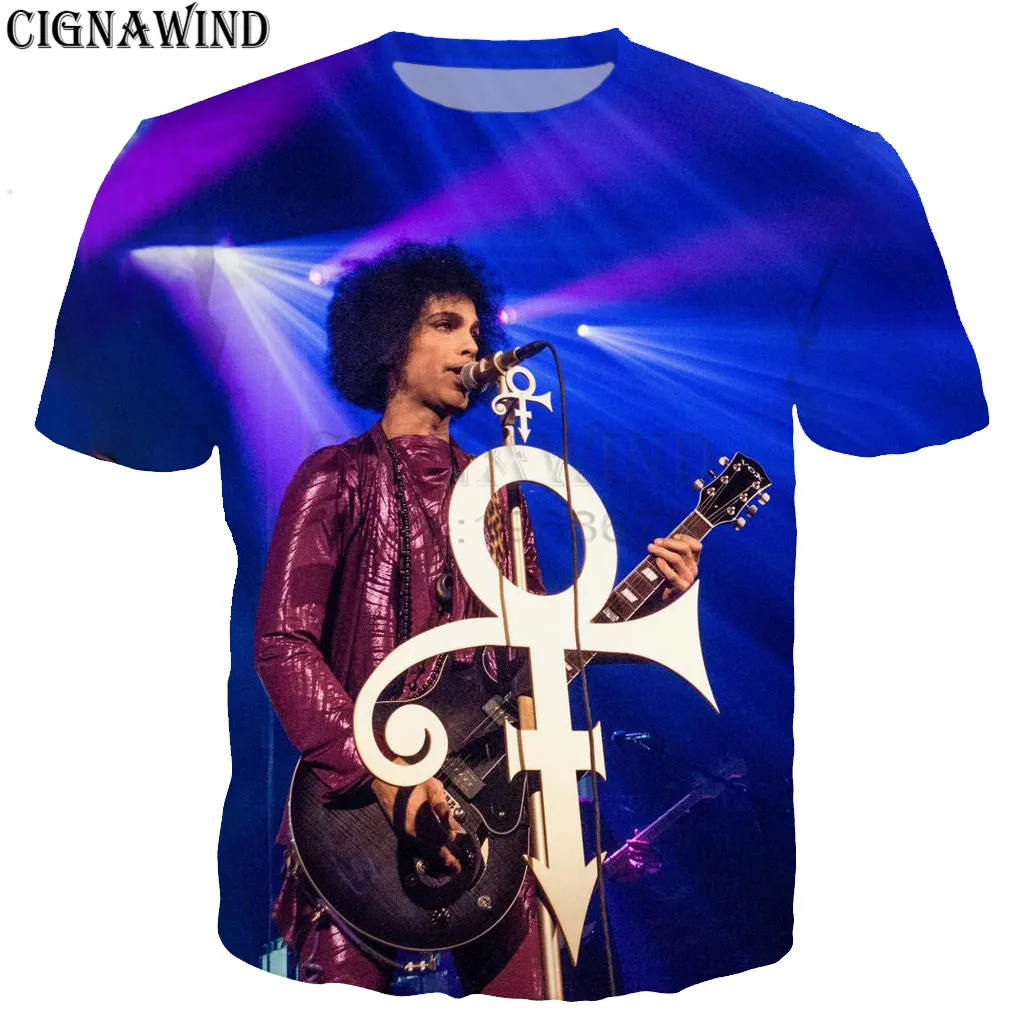 

Fashion cool t shirt men/women hip hop Singer Prince Rogers Nelson 3D printed t-shirts Harajuku style tshirt streetwear tops