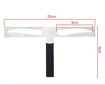 Alloy Stencil Brow Location Rule Tattoo Semipermanent Makeup Eyebrow Shaping Tool Tatoo Accesories Positioning Levelling Ruler crtol 300mm aluminum alloy carpenter square triangle ruler woodworking precision hole positioning square