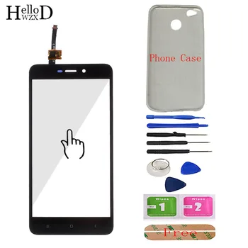 

Mobile Touch Screen For Xiaomi Redmi 4X Front Touch Glass Screen Glass Digitizer Panel Sensor Free Tools + Phone Case Adhesive