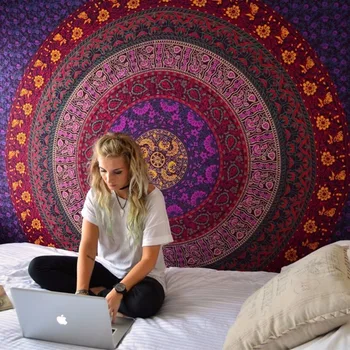 

New Indian Mandala Tapestry Hippie Home Decorative Wall Hanging Bohemia Yoga Matt Table Cloth 200x140CM Mandala Wall Tapestry