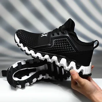 

Official authentic men's comfortable flying woven mesh sneakers men's casual shoes EVA rubber outsole outdoor sports shoes