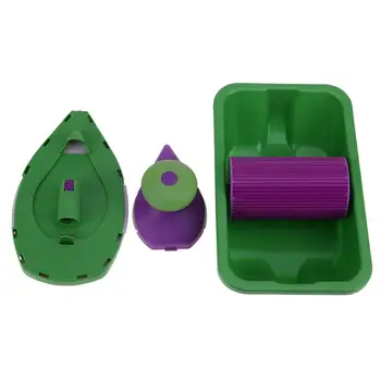 

9Pcs Sponge Point Paint Roller Set Painting Brush Wall Decorative Paint Roller Brush Tool Painting Brushes Set