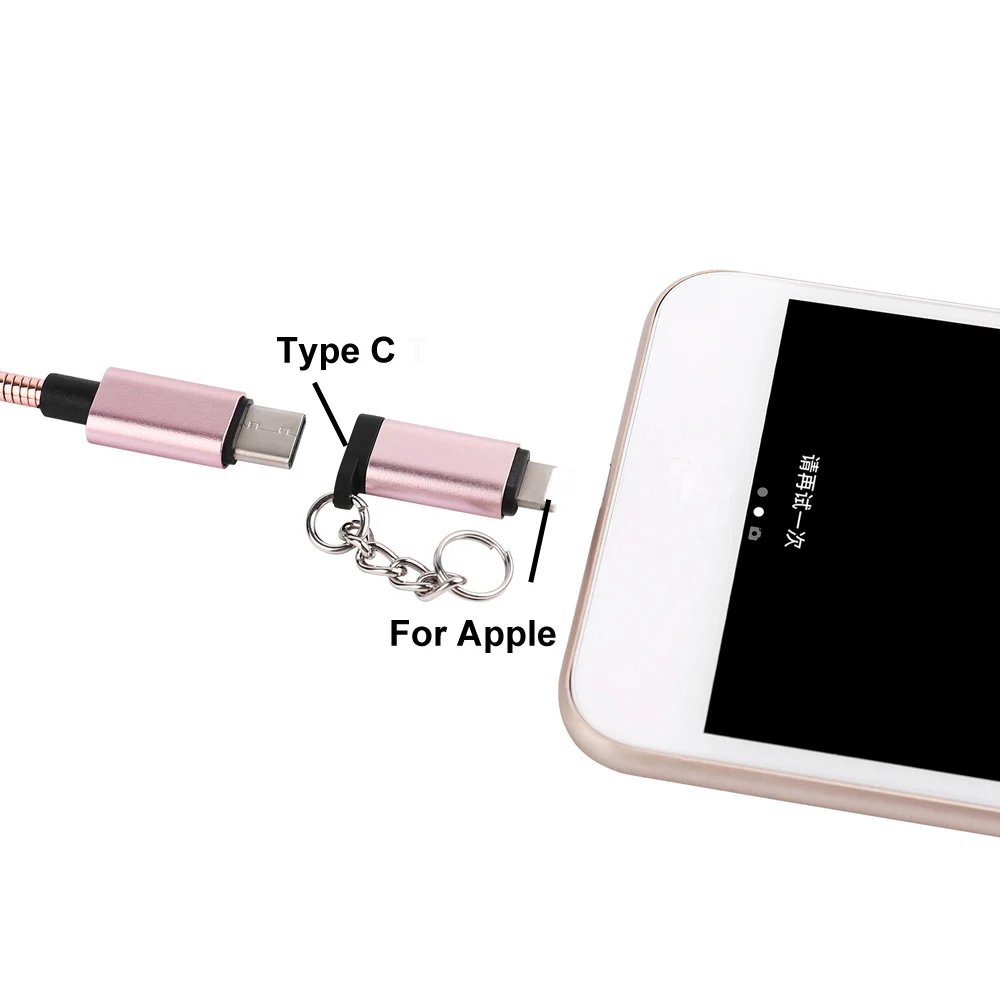 Usb type C-8 pin для Apple iPhone x 8 plus 7 plus 6 plus 5 5S адаптер для зарядки поддерживает адаптер для зарядки и передачи данных