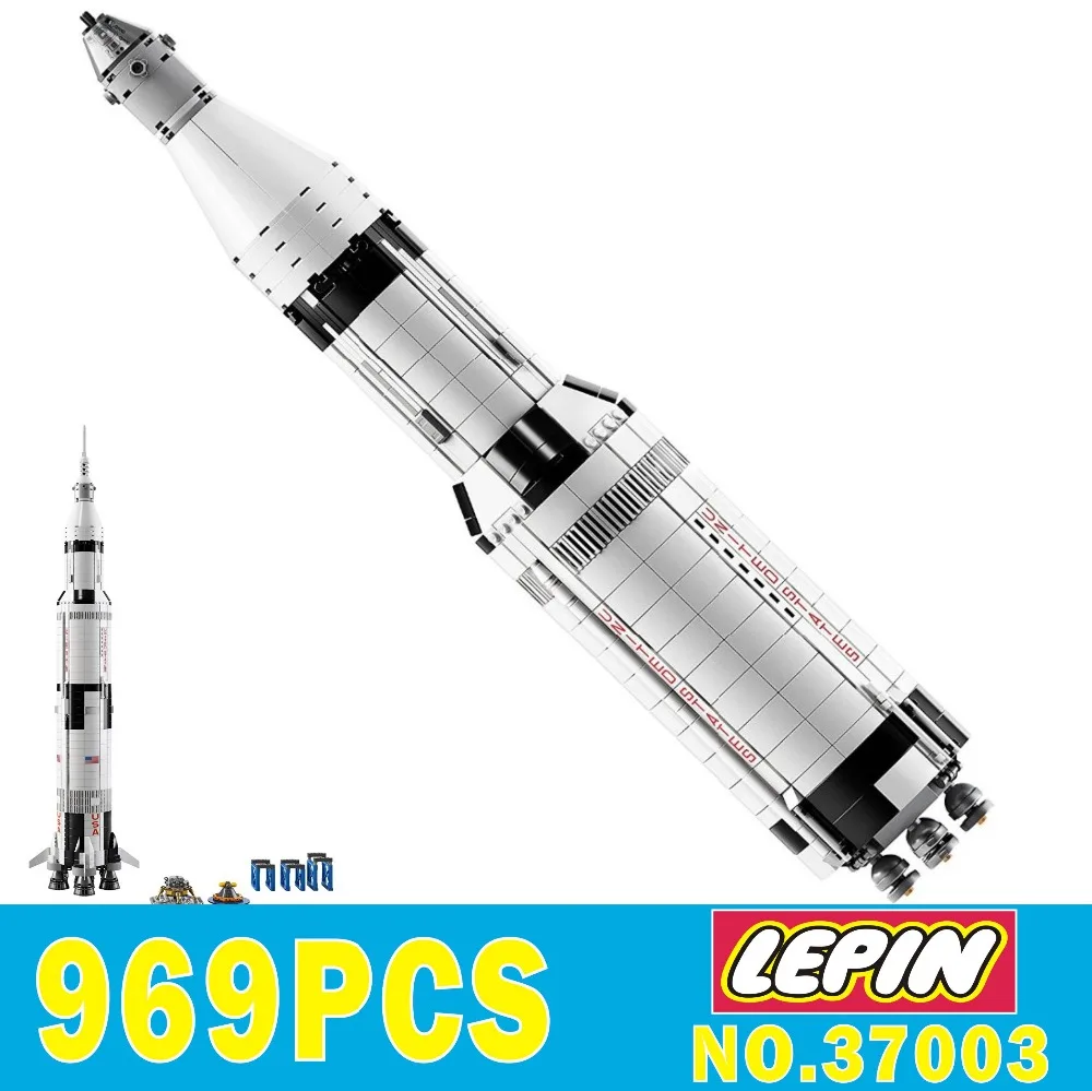 

Lepin 37003 Creative Series outer space The Apollo Saturn V Launch Vehicle Children Building Blocks Bricks Kits Toys 21309