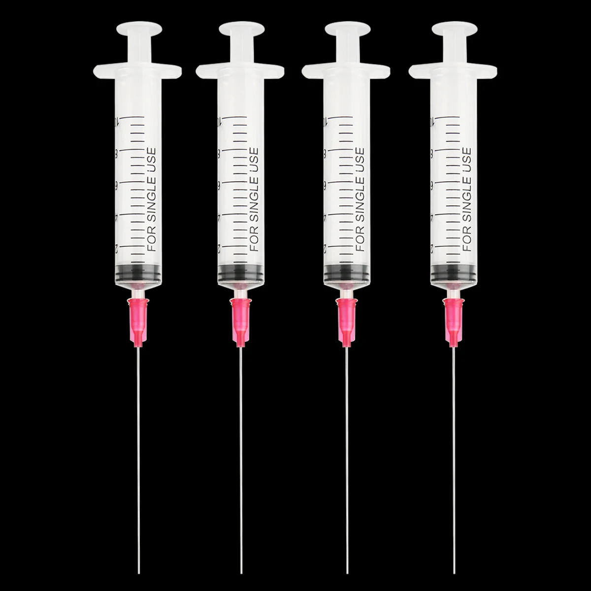 4pcs/set Capacity 10ml Transparent Syringe for Refill Ink CISS and Cartridges Measuring Tools with 4pcs Blunt Needle