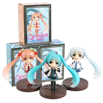 

Q Posket Hatsune Miku / Snow Miku / Sakura Miku PVC Figures Toys 3pcs/set