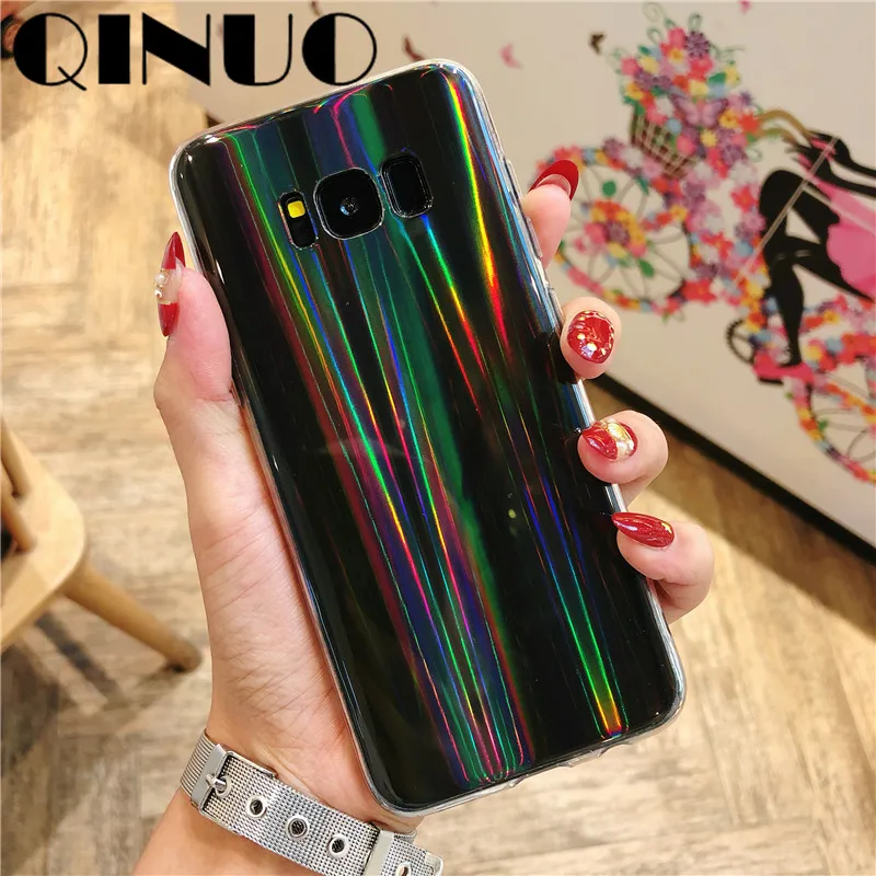 

QINUO Holographic Case For Samsung J3 J5 J7 2016 Cool colorful Rainbow Case For Samsung J7 J3 EU version Soft TPU Cover Capas