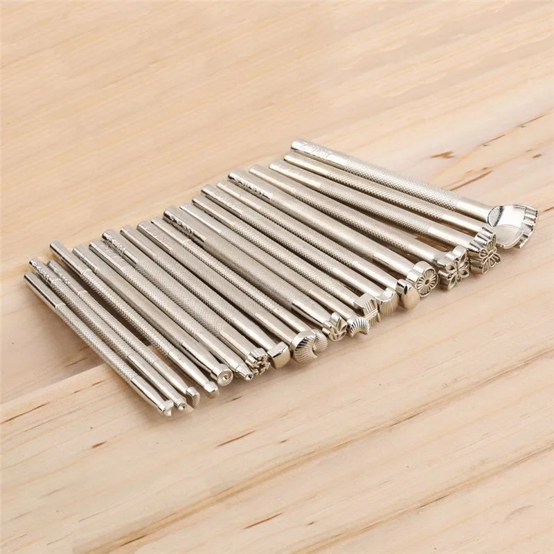 

20 Pieces/Set Leather Working Saddle Making Tools Carving Leather Craft Stamps