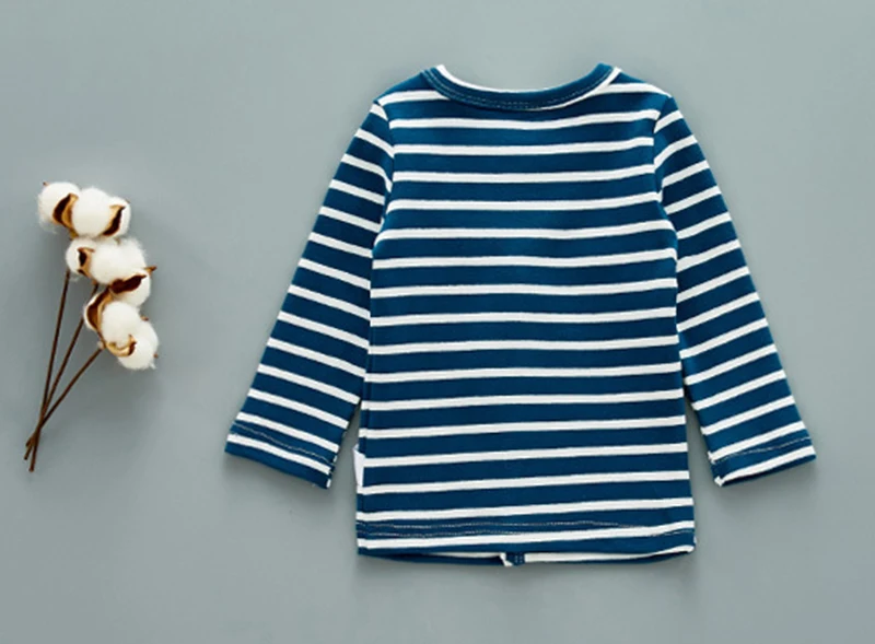 El bebe oso/весенне-Осенняя детская хлопковая куртка-кардиган в полоску с длинными рукавами однобортный свитер для малышей XL726
