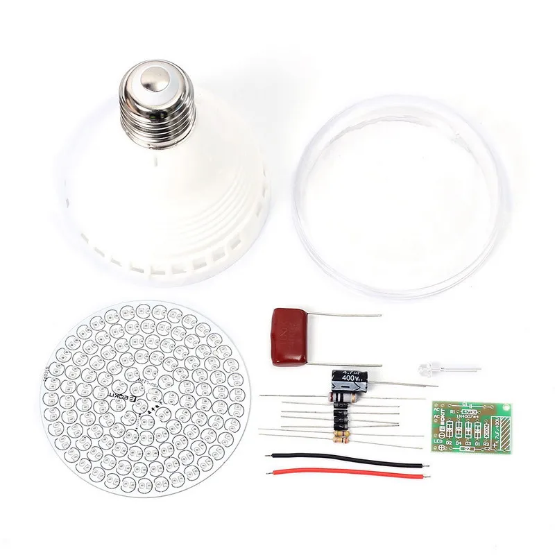 DIY Energy Saving Lamp Kit 120pcs White LED DIY Kit AC 85 277V E27