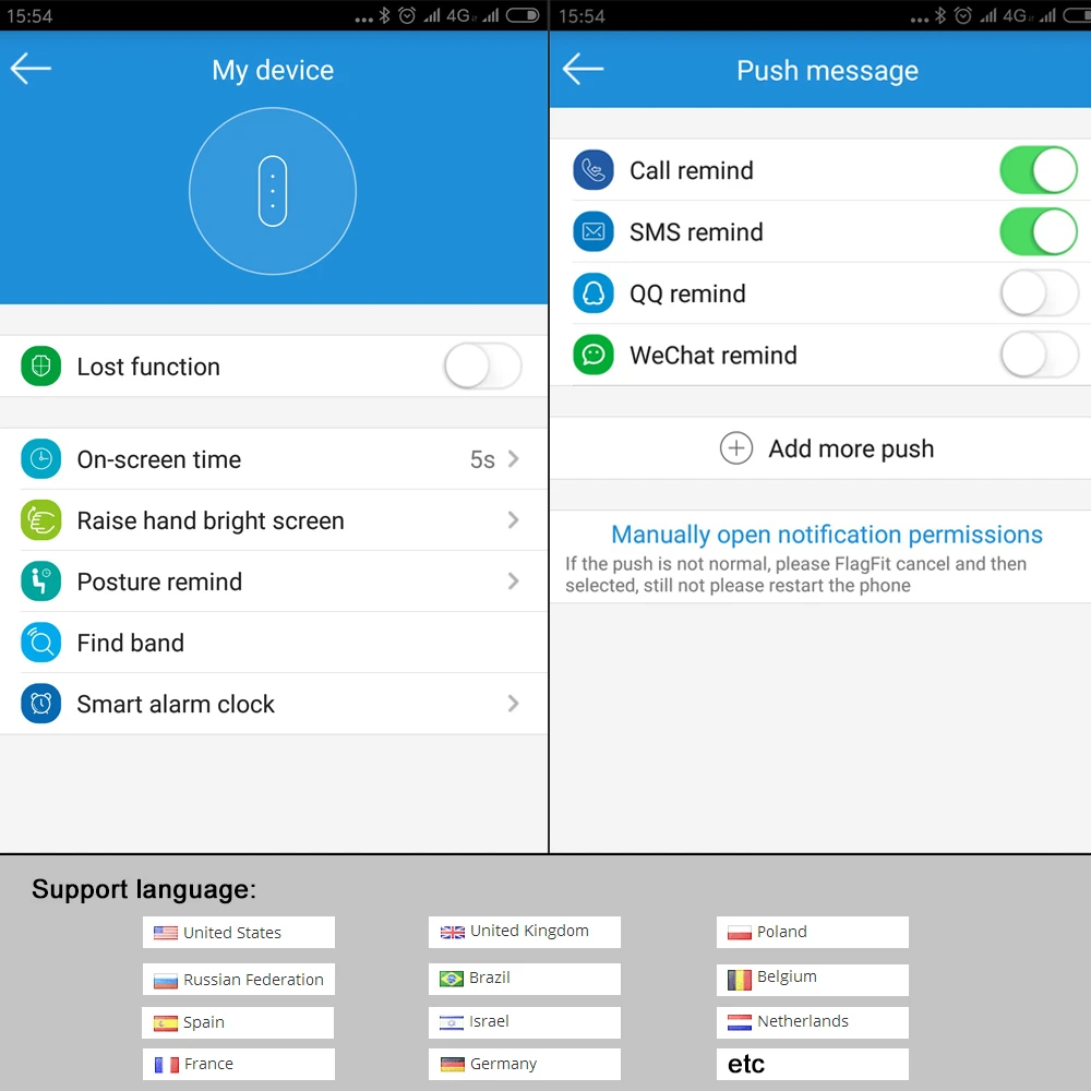 HATOSTEPED Smart Watch Waterproof Sports Record Smartwatch Big Touch Screen OLED Women Bluetooth Wristband For Ios Android