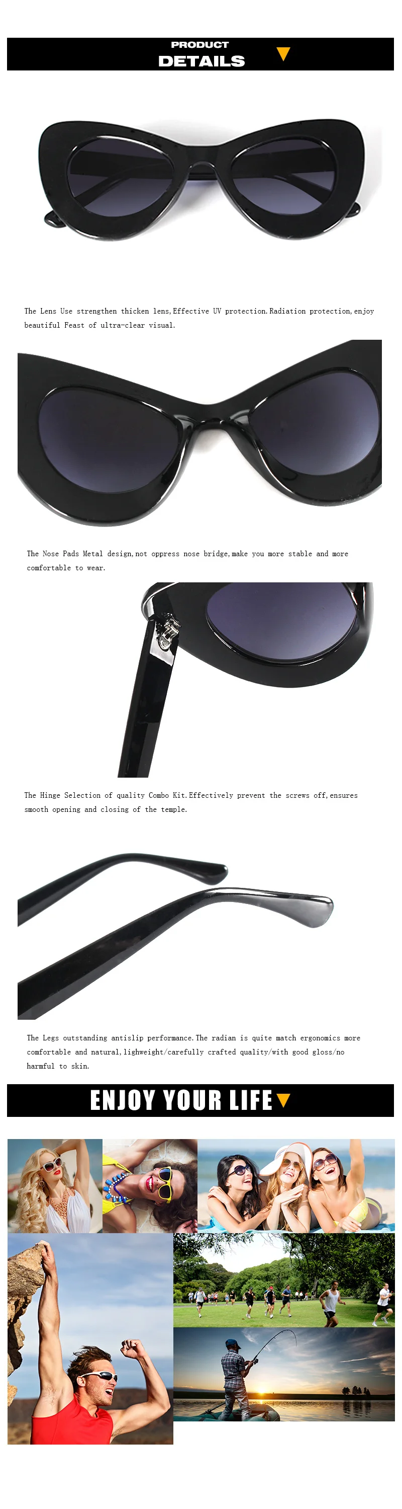 KEHU Новые популярные сексуальные модные женские солнцезащитные очки с кошачьим глазом в стиле ретро Винтажные Солнцезащитные очки K9246