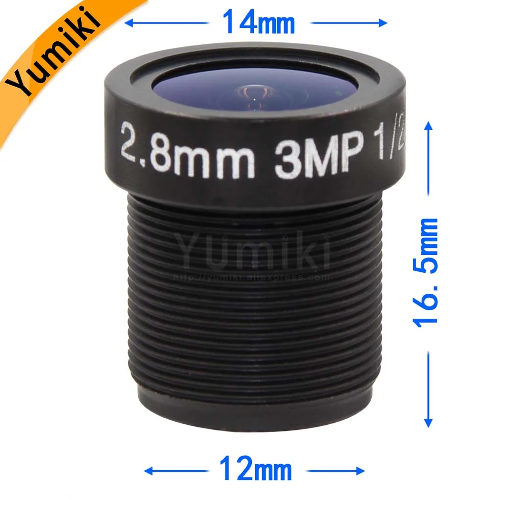  Yumiki 3.0Megpixel M12 MTV 2.8mm 3MP HD CCTV Camera Lens IR HD Security Camera Lens Fixed Iris - 32959466167