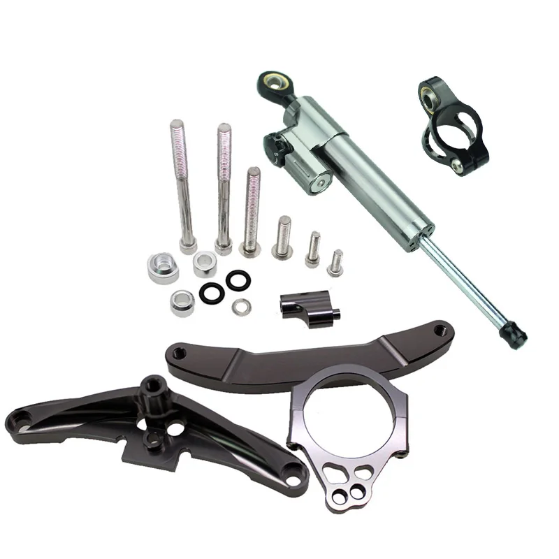 

Aluminum Motorcycles Steering Stabilize Damper Bracket Mount Kit For Yamaha FZ1 FAZER 2006-2015 2007 2008 2009 2010 11 12 13 14