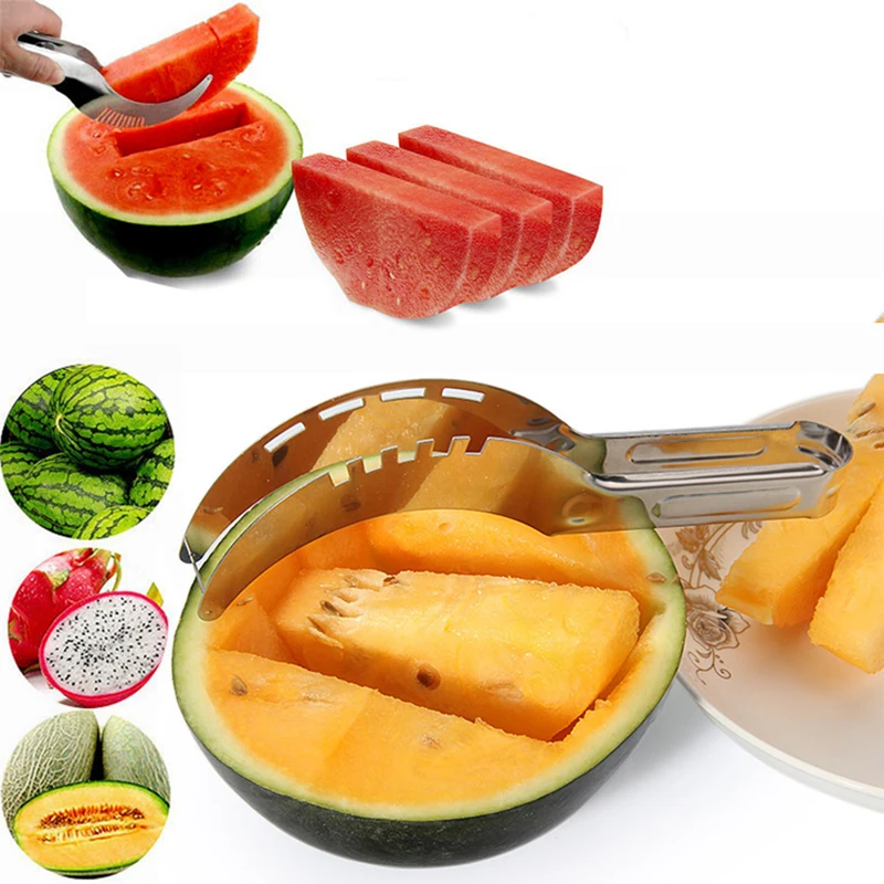 

OLOEY Creative Watermelon Cutter Multi-Function Stainless Steel Fruit Cantaloupe Slicer Peeler Melons Divider Knife Sliced Tools