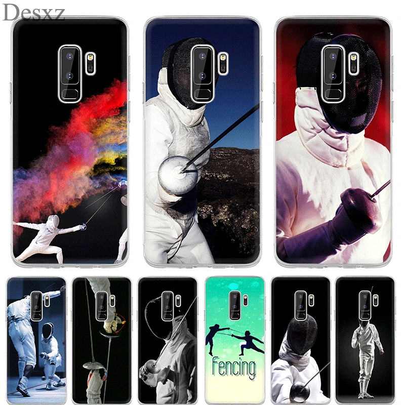 Sport Fencing Phone Case Cover For Samsung Galaxy S8 S9 Plus Note 8 9 S7 Edge Soft TPU Cases | Мобильные телефоны и