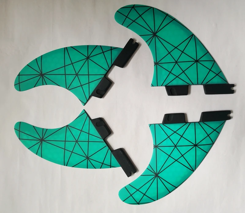 

FCS II Quad set Surfboard fins G5GX G7G5 M L Green line Surf Fin Surfing accessory