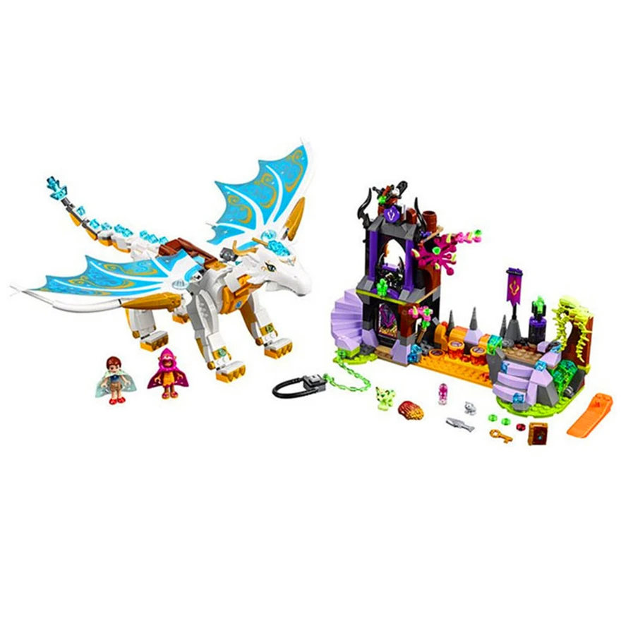 

841pcs Elf Queen Dragon's Rescue 10550 Model Building Block Children Fairy Princess Girl Toys Bricks Compatible with Elves