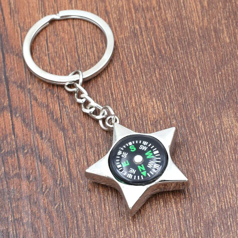 BYCOBECY New Key Holder Smart Car Wallet Creative Personality Star Metal Keyholder Five-pointed Compass Pendant 2019 | Багаж и сумки