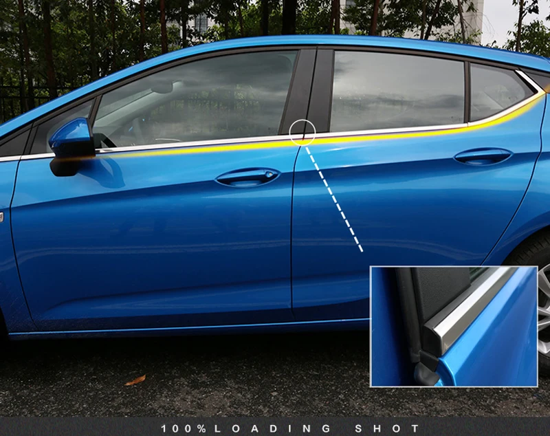 Для Opel Astra K Hatchback 2015 2019 нержавеющая сталь (L & R) нижнее украшение оконной рамы