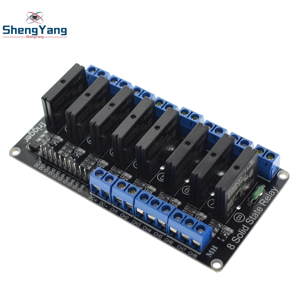 1 шт. ShengYang 8 канальный 5 В DC релейный модуль твердотельный высокого уровня SSR AVR DSP для Arduino