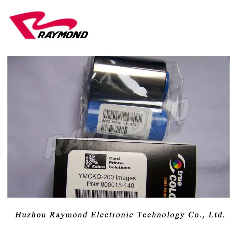 

Original Zebra P300C P310C P400 P420C P500 P500C P600 P720C Card Printers 800015-140 YMCKO Color Ribbons,200 prints per roll