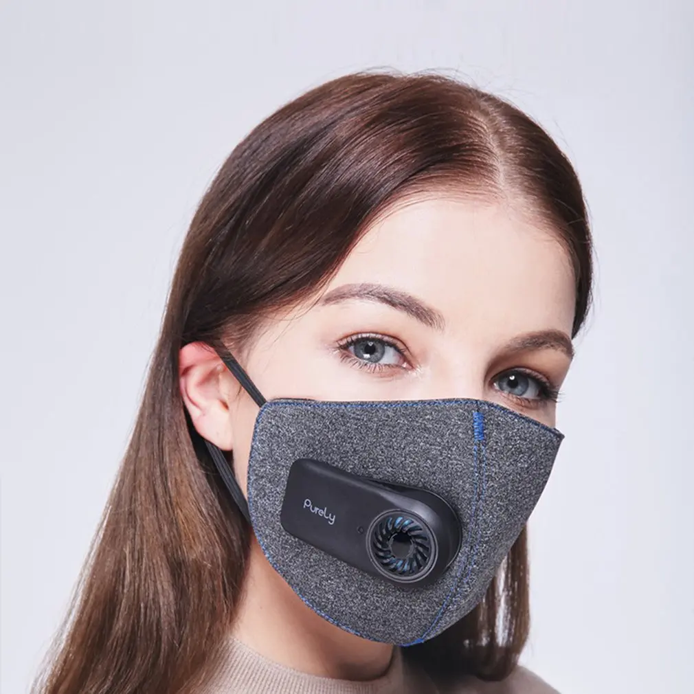Xiaomi чисто Пылезащитная маска фильтр для воздуха фильтр Маска Анти дымка рот маска с PM2.5 550 mAh Battreies перезаряжаемый фильтр с вентилятором H15