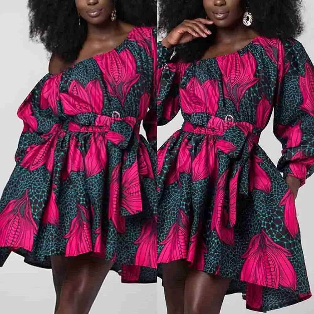 Kureas африканские платья для женщин, сексуальное мини-платье в этническом стиле, свободное Дашики, Национальный принт, пэчворк, Vestidos, африканская одежда