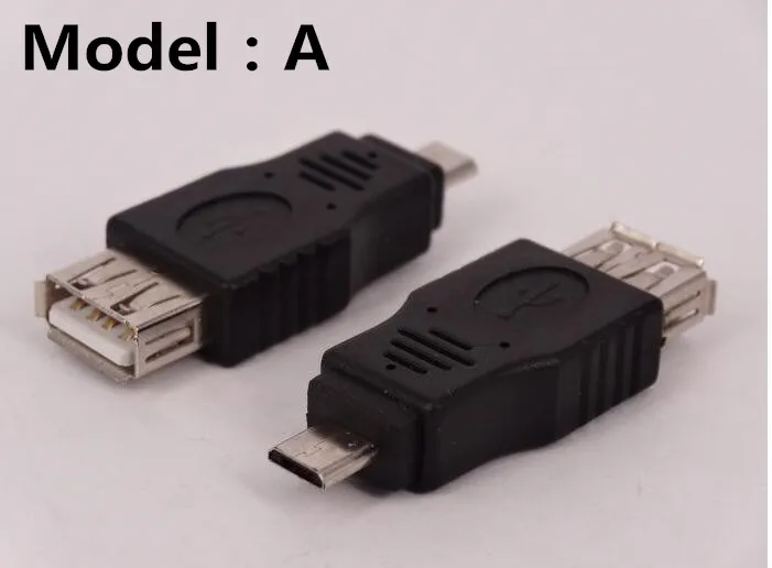 

New High Speed USB 2.0 Male to Micro USB Female Converter Connector Male to Female Adapter Classic Simple Design Black Wholesale