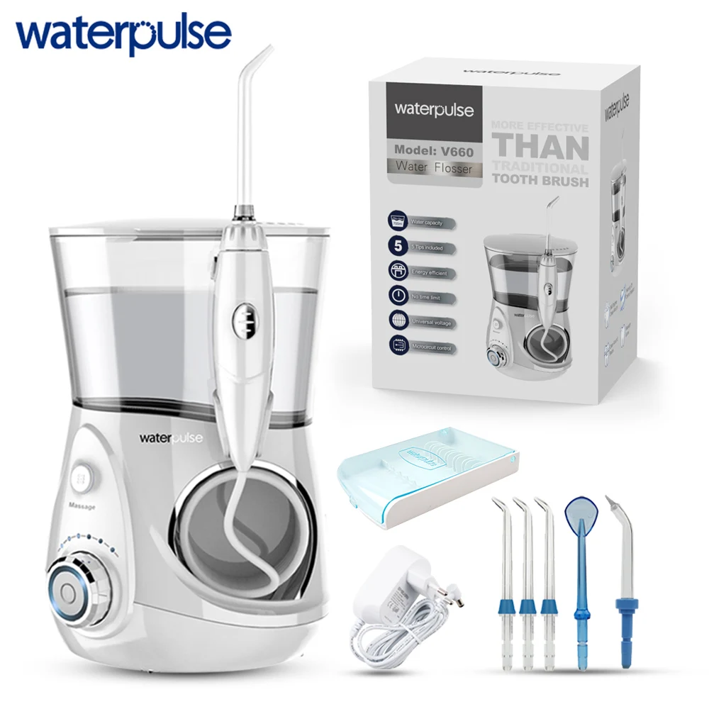 

Waterpulse V660 Pro Oral Irrigator 12 Pressure Floss and Massage Dental Water Electric Flosser Irrigator Oral Water Dental Floss
