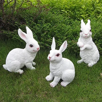 

Simulation resin rabbit ornaments home outdoor living room villa garden ornaments photography shoot props model