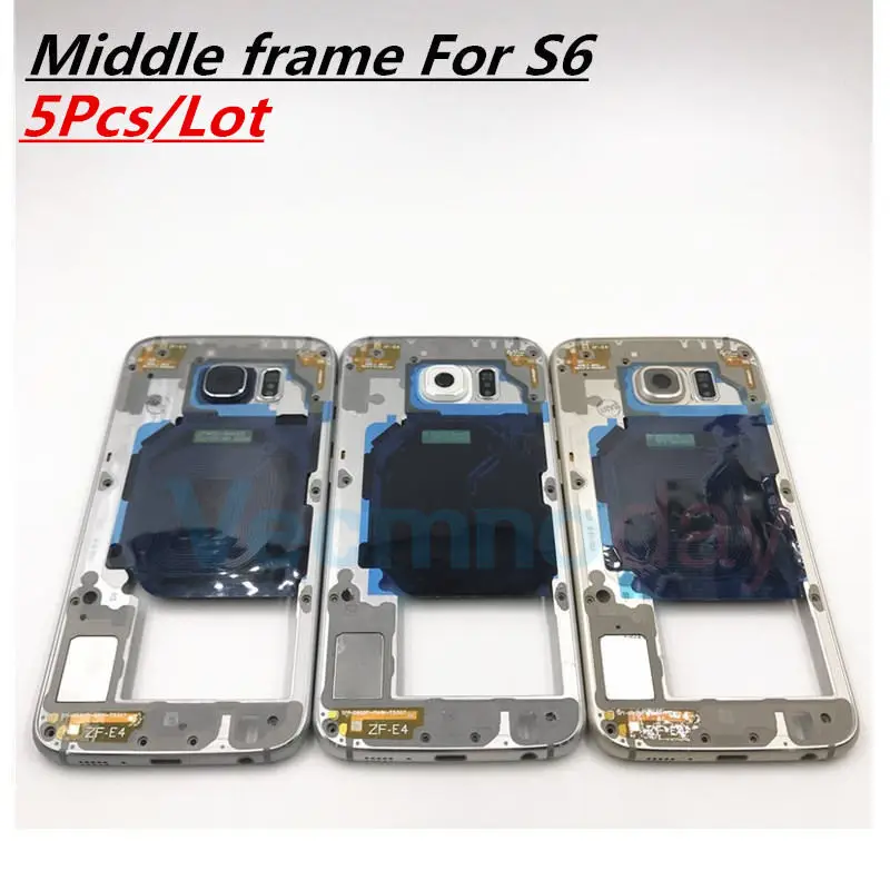 100% оригинал 5 шт./лот Ближний знака Рамка для samsung Galaxy S6 G920F полный Корпус передней