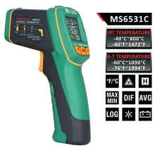 1 шт. MASTECH MS6531C Ручной Цифровой ЖК ИК-Термометр Лазерный Тестер Температура Пирометр Термометр Пирометр Диапазон-40 ~ 800